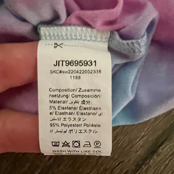 Shein Petite L Tie Dye Tank Dress Soft Stretchy Pastel Summer Lounge beach pink - Picture 4 of 5